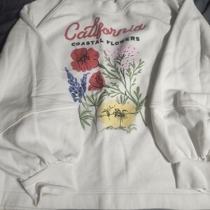 Old Navy White Sweater with Floral Design